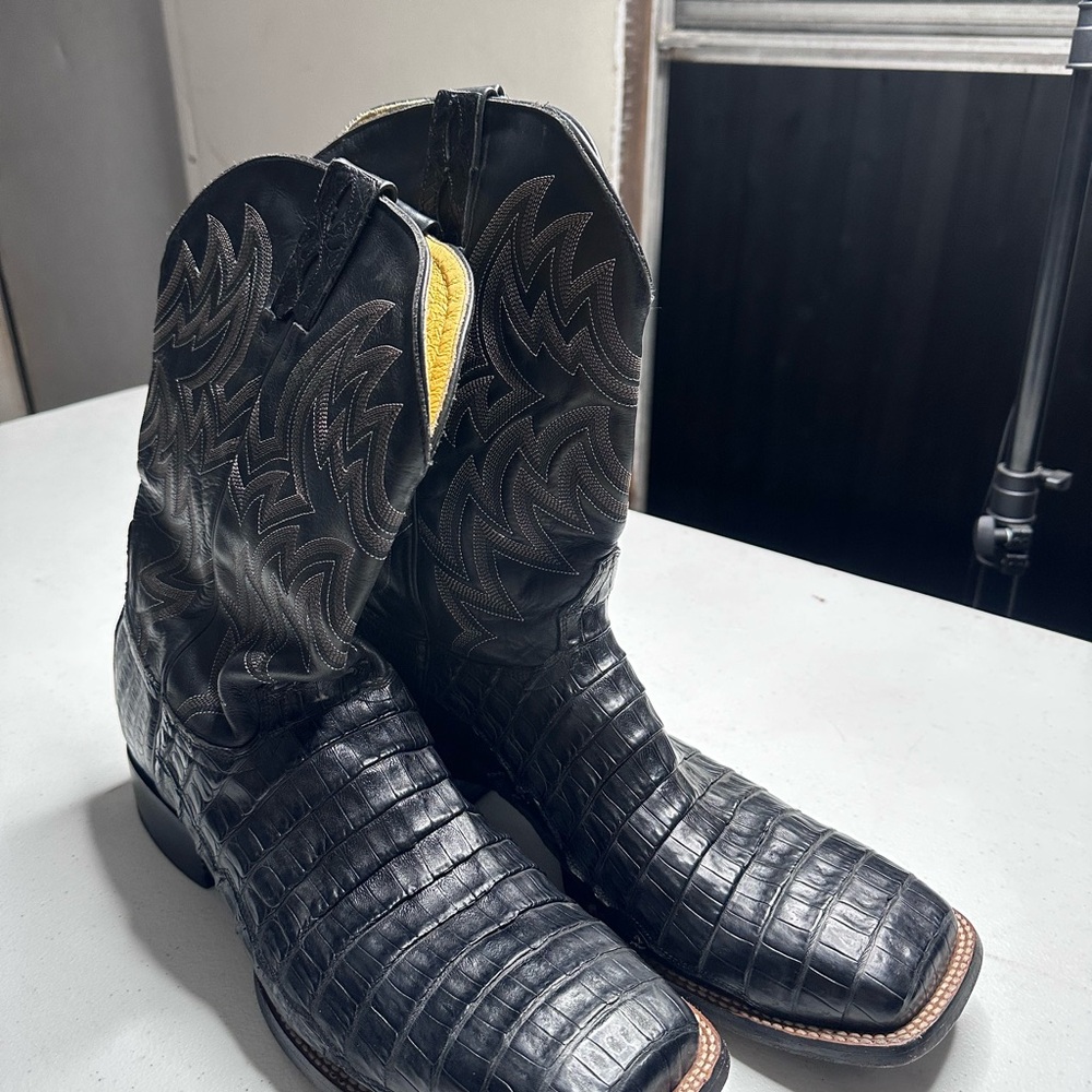 Black Leather Men's Boots